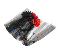 FRCOLOR Diadema Tocado Gótico Único y Transpirable de Velo de Malla Negra Flores de Seda para Halloween Adecuado para Eventos Cosplay y Disfraces