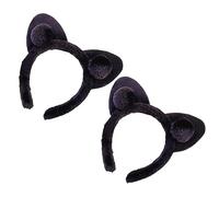 FRCOLOR Diademas de Animales Orejas de Gato 2 Unidades Tamaño Mediano Ajustables para Maquillaje y Spa Uso Diario Accesorios para Disfraz y Cuidado del Cabello