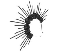 FRCOLOR diademas de halloween para mujer sirena tocado de novia de boda joyería del festival fuente bride cosplay diademas para mujeres accesorios goticos para mujer resina Black