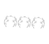 FRCOLOR Diademas Mujer Estrellas 3 Piezas De Estrella Nupcial De Tiara De Boda Coronas De Novia Tiaras Girlfriend Coronas Para Novias Accesorios Para El Cabello De Boda De Cristal