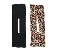 FRCOLOR Diademas Perezosas De Alambre 2 Piezas Tamaño Único Negro y Estampado De Leopardo Herramienta Para Rizar El Cabello Mujer Accesorios Para Moños y Decoraciones Diarias