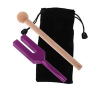 FRCOLOR Diapasones de Aleación de Aluminio con Martillo de Madera Tuning Fork Metálico Estándar para Violín Piano Mandolina y Guitarra Resonancia y Diseño Artístico Color