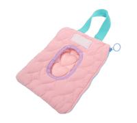 FRCOLOR Dispensador de Toallitas Húmedas Bolsa de Algodón Saludable para Bebés Color Rosa Portátil y Colgante para Cochecito o Bolso de Pañales