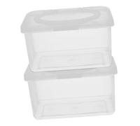 FRCOLOR Dispensador De Toallitas Húmedas Para Bebés, Caja De Almacenamiento Tapa De Pp, Diseño Ergonómico, Sello De Silicona, Uso Mano, Adecuado Para Hogar y Guardería, Paquete De 2 Unidades