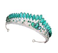 FRCOLOR Elegante Diadema de Novia con Diamantes de Imitación Y para Tocado de Boda Coronas de Flores Tiaras