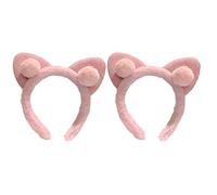FRCOLOR Elegante Juego De 2 Diademas Con Orejas De Gato Para El Pelo Ideal Para El Maquillaje Y El Lavado Del Cabello.