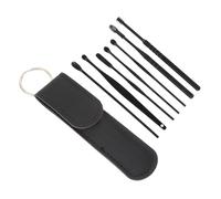 FRCOLOR Eliminadores de Cerumen de Acero Inoxidable Herramientas Limpieza de Oídos Palillos para Oídos Hogar Recipiente de Almacenamiento Cuchara para Herramientas de Eliminación de Cerume