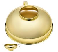 FRCOLOR Embudo Pequeño de Cocina de Acero Inoxidable Acabado Dorado, Boca Ancha y Multifuncional para Transferencia de Líquidos, Embudos de Aceite y Vino, Utensilio Práctico para Hogar