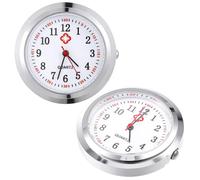FRCOLOR Esfera de Reloj de Bolsillo de Enfermería 2 Piezas, Vidrio Plata | Diseño Conciso, Visualización Clara E Intuitiva, Manual Diy, Accesorio Práctico para Enfermería Estilo Aleatorio