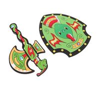 FRCOLOR Espada De Espuma para Juguete De rol Accesorios De Halloween De Lucha Espada Falsa Escudo Suministros para Fiesta Pirata Juguete De De Utilería De Simulación De De Espuma