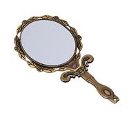 FRCOLOR Espejo De Mano Decorativo Pequeño Espejo De Maquillaje Espejo De Mano Dorado Espejo De Pequeño Tamaño Espejo Compacto para Bolsos Espejos De Mano con Mango Accesorios Viajar Ligero