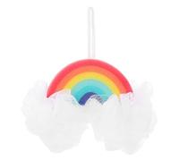 FRCOLOR Esponja de baño de nube para viajes, esponja de lufa, cepillo de baño, esponja de baño, esponja de lufa, esponja en forma de arco iris, esponja en forma de arco iris, suministro de exfoliante