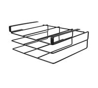 FRCOLOR Estante Colgante Doble para Tablas de Cortar Grandes, Soporte sin Taladro de Acero Inoxidable Negro para Cocina, Organizador para Armarios Que Maximiza Espacio y Orden Encimera