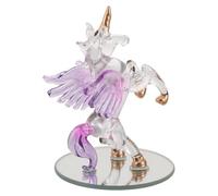 FRCOLOR Estatua de Unicornio de Cristal con Alas Fantasía para Hogar Figura Elegante y Detallada para Sala o Dormitorio