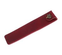 FRCOLOR Estuche de Cuero Genuino Retro para Bolígrafos, Hecho a Mano | Organiza una Sola Pluma, para Estudiantes y Oficina, Uso Diario en Trayectos y Campus