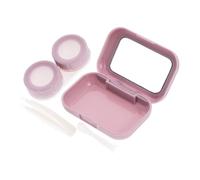 FRCOLOR Estuche para Lentes De Contacto Bonito Organizador De Lentes De Contacto Pequeño Contenedor Cosmético para con Espejo para Maquillaje y Cuidado De