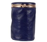 FRCOLOR Estuche Redondo para Lápiz Labial Neceser Pequeño con Espejo Organizador De Viaje Compacto Piel Sintética