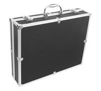 FRCOLOR Estuche Rígido para Micrófonos Ranuras Caja de Almacenamiento con Forro Suave y Protección contra Maletín Ligero de Aleación de Aluminio para Transporte Seguro Viajes y