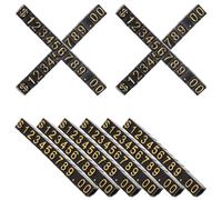 FRCOLOR Etiquetas de Precios Metálicas 10 Piezas Negro Números Dorados 0,6x5,7 Cm Carteles para Tienda y Supermercado Visualización de Precios Bloques Numéricos para Joyería