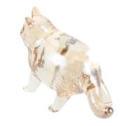 FRCOLOR Figura Decorativa de Gato Gordo de Cristal para Salón y Escritorio Adorno Doméstico de Diseño Elegante y Compacto