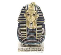 FRCOLOR Figura Escultórica de Tutankamón en Resina de 20 CM, Busto Egipcio para Decoración de Oficina y Sala Histórica