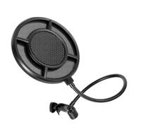FRCOLOR Filtro Antipop Protector de Micrófono para Grabación Filtro Antiviento Portátil Creativo para Estudios de Música Color Negro