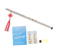 FRCOLOR Flauta de Acero Inoxidable Portátil Instrumento Chino Musical Tono Flauta para Principiantes Estudiantes de Introducción