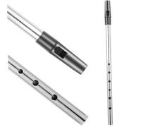 FRCOLOR Flauta Irlandesa En Clave c De Tono Alto Para Principiantes, Instrumento Musical De Metal Diseño Clásico Plateado, Adecuado Para Niños y Estudio Musical Básico