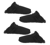 FRCOLOR Forros Para Zapatos Zuecos Peludos Forro De Felpa, Plantillas Térmicas Desmontables Negras, Talla 37-38, Cálidos Para Temporada Fría, Pack De 2 Pares