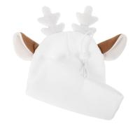 FRCOLOR Funda para Casco de Esquí Cuernos de Reno, Gorro de Punto Blanco Orejas, 1 Pieza, para Snowboard y Deportes de Invierno, Protección Cómoda y Decorativa