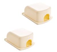 FRCOLOR Funda Protectora para Enchufes Seguros para Niños 2 Piezas Material Abs Diseño a Prueba de Salpicaduras Decoración para Hogar y Guardería