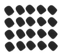 FRCOLOR Fundas Para Micrófonos De Esponja Negras 20 Unidades 20x15x5 Mm Protector Antiviento Para Micrófono De Mano Uso Escenarios y Grabaciones