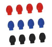 FRCOLOR Fundas Punta Baqueta De Goma Negra, 6 Pares, Alta Elasticidad y Antideslizantes, Ideales Para Práctica De Batería Interiores y Exteriores