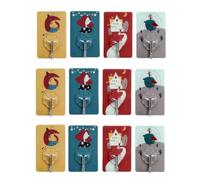 FRCOLOR Ganchos Autoadhesivos de Pared 20 Diseño de Dibujos Animados Fáciles de Pegar y Casi sin Dejar Rastro para Baño sin Taladro Ideales para Toallas