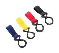FRCOLOR Ganchos para Cochecito de Niño, 4 Unidades, Nylon y Sbs, para Colgar Bolsas y Quitar Fácil, Soporte de 5 Kg