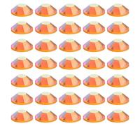 FRCOLOR Gemas de Imitación de Resina 5 MM Parte Trasera Plana Color Naranja Ab 6 Paquetes de 500 Unidades para Decoración de Uñas y Manualidades DIY