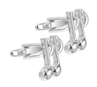FRCOLOR Gemelos De Con Diseño De Notas Musicales Para Hombres Cufflinks De Duradera Para Traje y Ocasiones Formales o Informales Accesorios Elegantes Para Camisas De Manga Larga