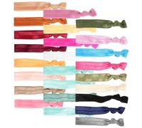 FRCOLOR Gomas Elásticas Cabello 25 Piezas Colores Variados, Coleteros Pequeños para Niñas, Bandas Cabello Finas y Elásticas, Accesorios para Peinados Diarios y Fiestas
