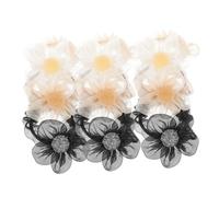 FRCOLOR Gominolas Pelo Flores 9pcs Gomas Elásticas Para Mujer Accesorio Bonito