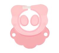 FRCOLOR Gorro de Baño Ajustable de para Niña Protección de Ojos y Orejas Diseño Resistente y Cómodo para Lavar Cabeza Niña Gorro Práctico para Ducha y Corte de Cabello Rosa
