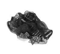 FRCOLOR Gothic Rhinestone Hair Claw Clip con Lazo de Tul Negro para Peinados Recogidos Accesorio Halloween para Bodas y Fiestas Pinza Antideslizante con Brillo Duradero
