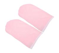 FRCOLOR Guantes De Parafina Hidratantes Cuidado Manos, Tamaño 25x15 Cm, Color Rosa Borde Blanco, Para Terapia De Cera Caliente Spa y Salones De Belleza