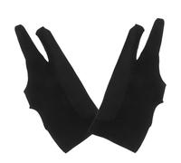 FRCOLOR Guantes de Pintura de Dos Dedos Negros L, Alta Elasticidad, Transpirables y Unisex para Tableta Gráfica, Protección Antimanchas y Uso Prolongado en Dibujo Digital, Herramienta