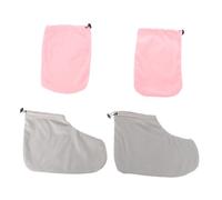 FRCOLOR Guantes y Cubrezapatos para Cuidado de Cera de Parafina Aislantes Térmicos Reutilizables Protección para Manos y Pies Ajustables y Fáciles de Usar