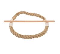 FRCOLOR Hebilla para Cortina de Cuerda de Yute Bastón de Madera 30 Cm y Diámetro Interior 22 Cm Soporte Creativo para Fijar y Decorar Cortinas en Hogar Accesorio Portátil