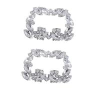 FRCOLOR Hebillas Brillantes para Zapatos de Boda con Clips Decorativos Elegantes para Mujer Adornos Desmontables para Tacones Accesorios Nupciales de Aleación