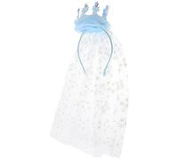 FRCOLOR Hermosa Diadema de Princesa para Niñas Velo de Gasa y Plástico, Accesorios para Cumpleaños y Fiestas, Cómodo Ajuste y Decoración Infantil para Fotos