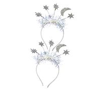 FRCOLOR Hermoso Juego de 2 Diademas de Fieltro con Forma de Estrella Y para Fiestas Navideñas de Año Nuevo