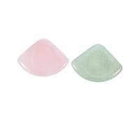 FRCOLOR Herramienta Facial Gua Sha 1 Juego de 2 Piedras de Masaje en Forma de Abanico Tabla de Masaje Gua Sha Raspador Corporal