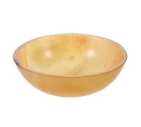 FRCOLOR Herramienta Guasha de Cuerno de Buey Cuenco Amarillo 7,5 Cm para Masaje Corporal, Raspador Muscular Ergonómico, Mini Tabla para Modelado y Espuma, Cuidado Facial y Corporal en Spa